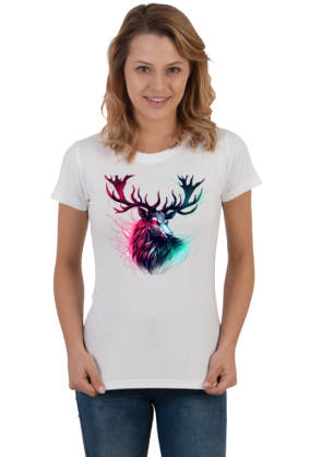 Koszulka z eleganckim reniferem – wyjątkowy styl na co dzień!
