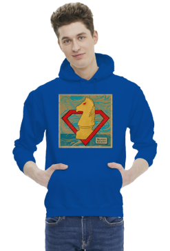 Super Skoczek - szachy - bluza męska z kapturem