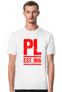 czerwony napis PL POLSKA oraz 966