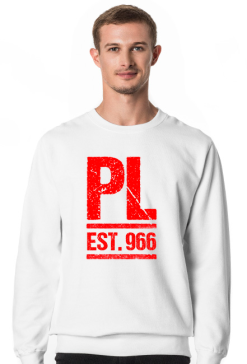 Bluza z czerwonym napisem PL est. 966 POLSKA
