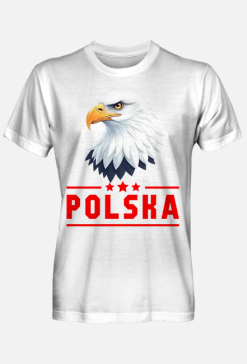 Koszulka z napisem POLSKA i wizerunkiem orła