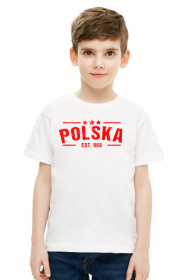 Koszulka dla chłopca z napisem POLSKA
