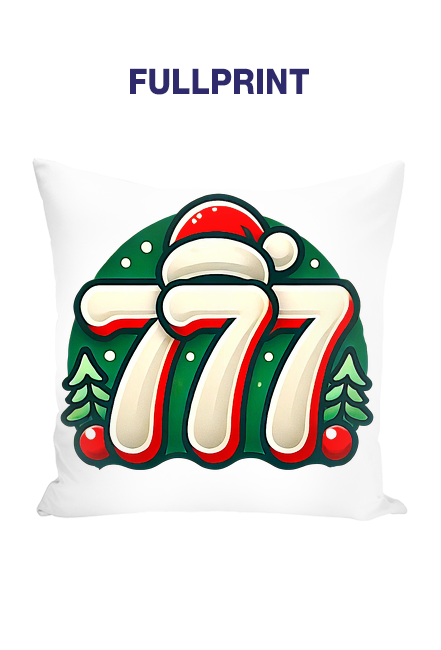 Poduszka Biała 39x39 -  "Christmas 777"