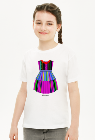 WARSZAWIANKA koszulka dla dziewczynki tradycyjny strój Mazowsza Polska