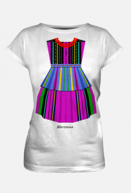 WARSZAWIANKA koszulka damska tradycyjny strój Mazowsza Warszawa Polska