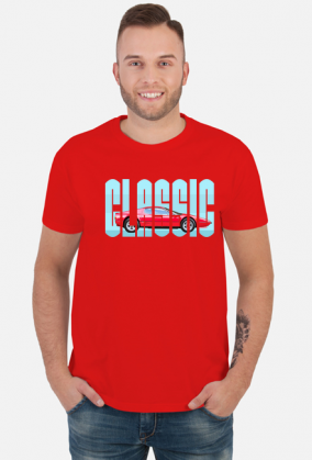 Koszulka męska CLASSIC Ferrari klasyczny supersamochód