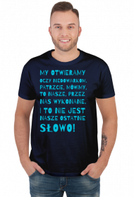 My otwieramy oczy niedowiarkom - śmieszka koszulka męska MIŚ na prezent