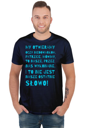 My otwieramy oczy niedowiarkom - śmieszka koszulka męska MIŚ na prezent