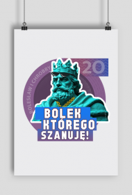 Plakat humor Polska - Bolesław Chrobry Historia