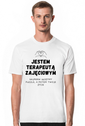 Koszulka męska JESTEM TERAPEUTĄ ZAJĘCIOWYM PUZZLE