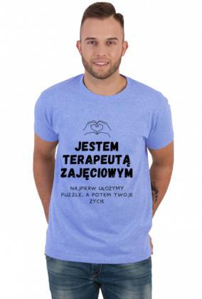 Koszulka męska JESTEM TERAPEUTĄ ZAJĘCIOWYM PUZZLE