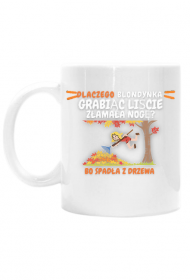 Dlaczego blondynka grabiąc liście złamała nogę?