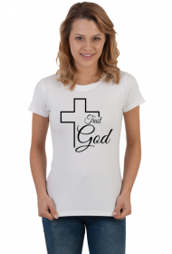 Trust God - koszulka damska jasna