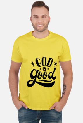 God is good - koszulka męska jasna