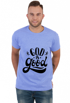 God is good - koszulka męska jasna
