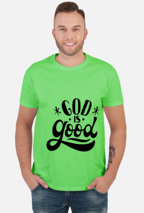God is good - koszulka męska jasna