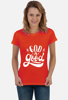 God is good - koszulka damska ciemna