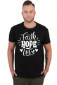 Faith hope love - koszulka męska ciemna