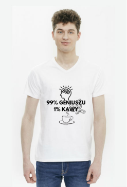 Koszulka 99% Geniuszu 1% Kawy
