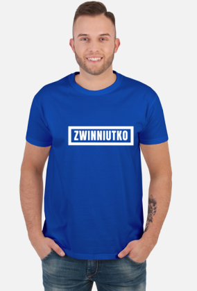 Zwinniutko t-shirt męski (na biało)