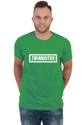 Zwinniutko t-shirt męski (na biało)