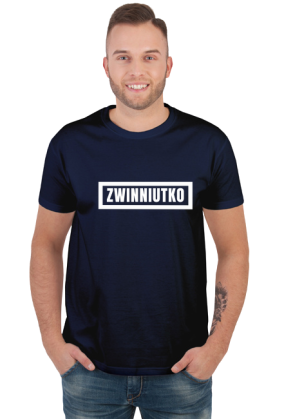 Zwinniutko t-shirt męski (na biało)