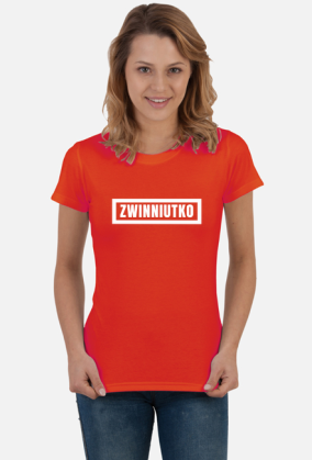 Zwinniutko t-shirt damski (na biało)