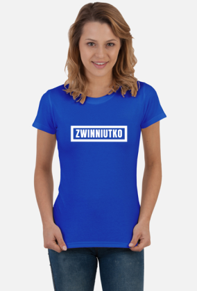 Zwinniutko t-shirt damski (na biało)
