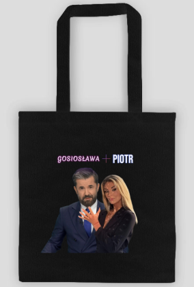 Torba ,,GOSIOSŁAWA + PIOTR'' (WERSJA CZARNA)