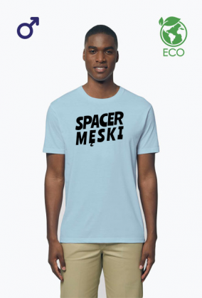 Spacer Męski - jasny t-shirt