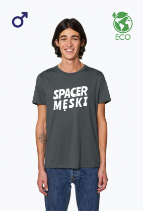 Spacer Męski - ciemny t-shirt