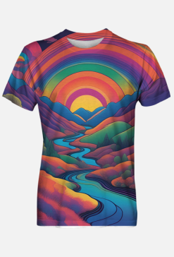 T-Shirt Psychedelic River Full Print