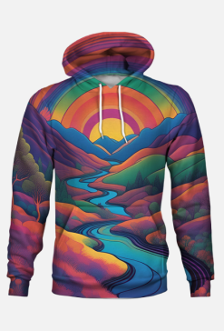 Hoodie Psychedelic River Full Print