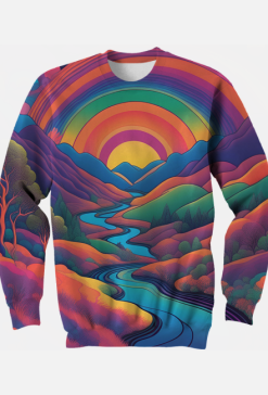 Sweatshirt Psychedelic River Full Print
