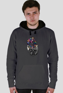 Hoodie Mushrooms Skull Dark