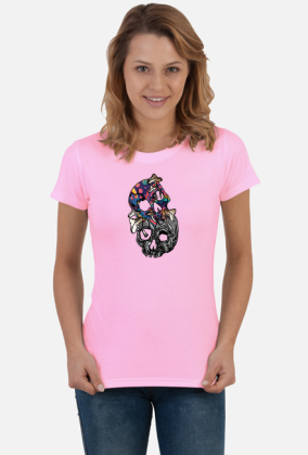 T-shirt Mushrooms Skull Light