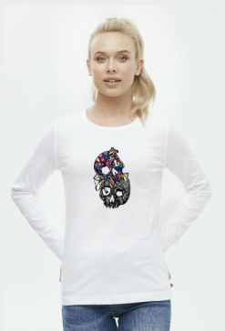 Longsleeve Mushrooms Skull Light