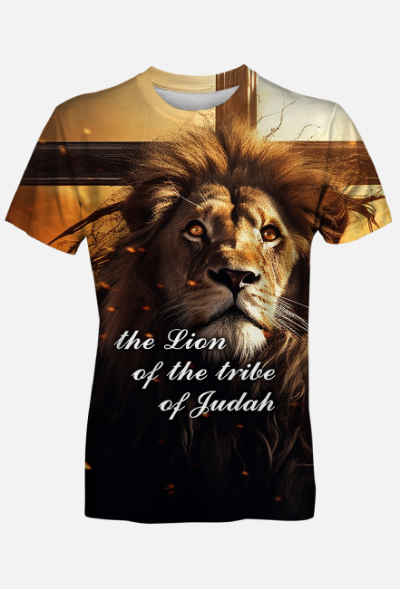 the Lion of the tribe of Judah - koszulka męska fullprint