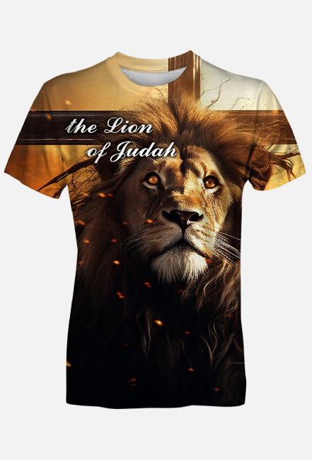 the Lion of Judah prawa - koszulka męska Fullprint