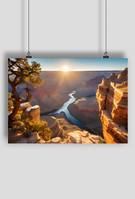 Plakat A2 59x42 Rzeka w Kanionie