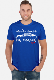 Koszulka Need Money For Charger Niebieska