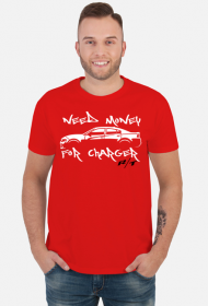 Koszulka Need Money For Charger Czerwona