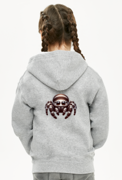 Bluza z kapturem rozpinana pająk słodki skakun UNISEX
