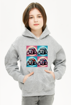 Bluza z kapturem dla dzieci – Pająk Pop art
