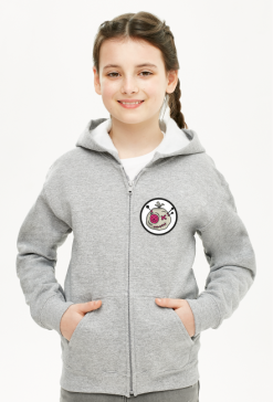 Voodoo Token Szara Dziecięca Bluza Z Kapturem Na Zamek