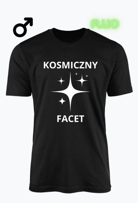 Świecąca Koszulka męska Kosmiczny Facet