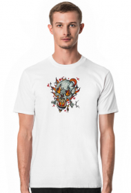 Koszulka Płonąca wampirza czaszka, T-shirt Flaming vampire skull