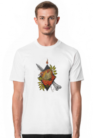 Koszulka Słowik na jarzębinie, T-shirt Nightingale on the rowan tree