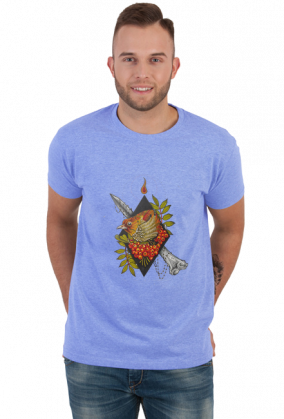 Koszulka Słowik na jarzębinie, T-shirt Nightingale on the rowan tree