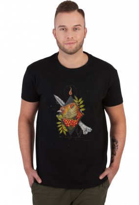 Koszulka Słowik na jarzębinie, T-shirt Nightingale on the rowan tree